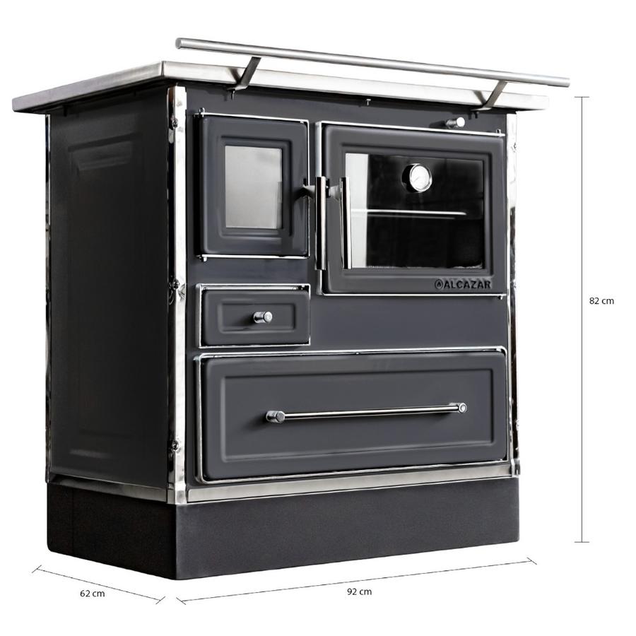 Cocina Leña Alcázar 92X62 Mueble Mz Con Kit 6