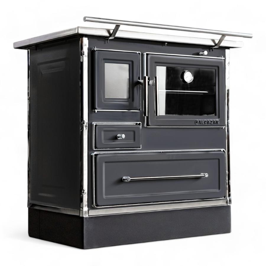 Cocina Leña Alcázar 92X62 Mueble Mz Con Kit 6