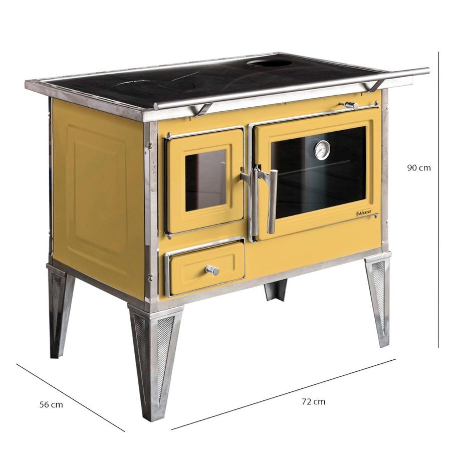 Cocina Leña Alcázar 72X56 L70 Con Kit Caño 5