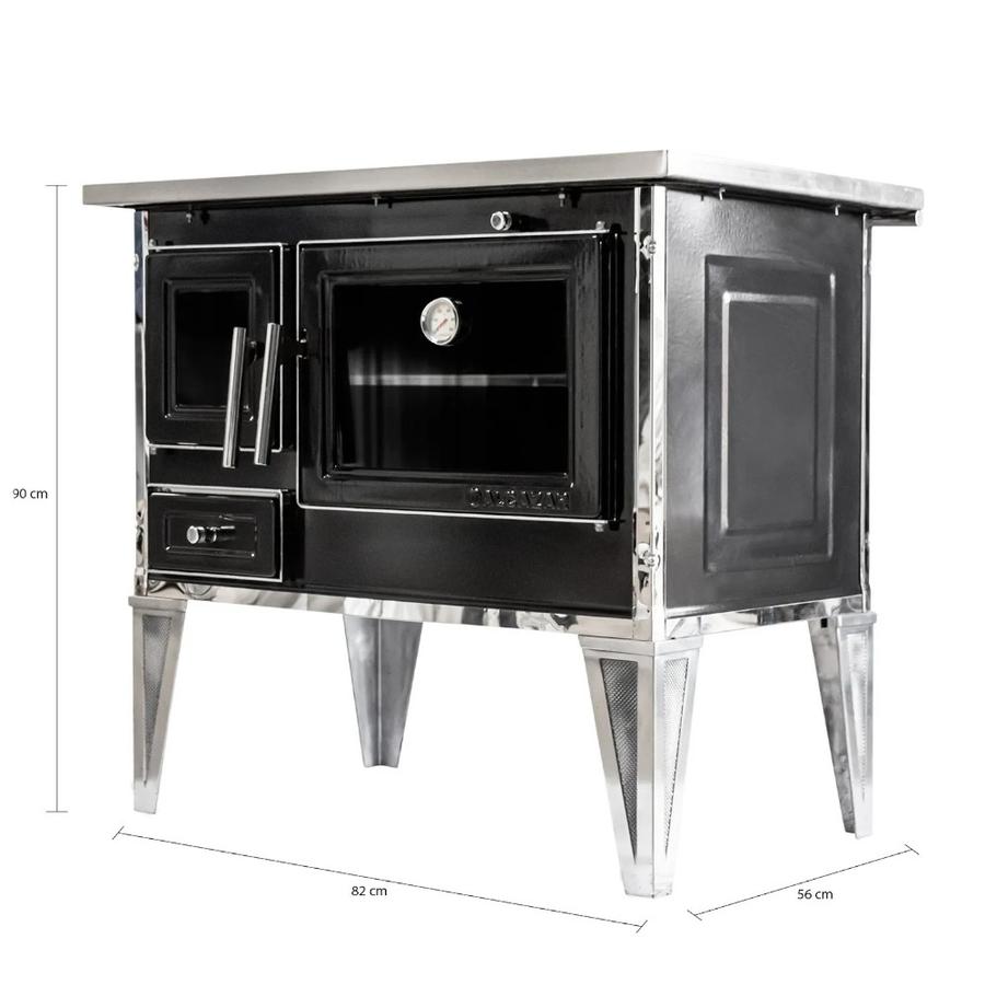 Cocina Leña Alcázar 82X56 L80 Con Kit Caño 5