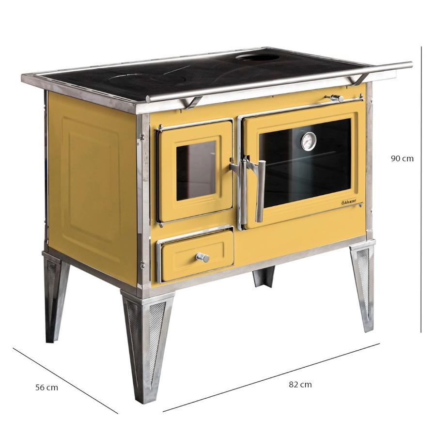Cocina Leña Alcázar 82X56 L80 Con Kit Caño 5