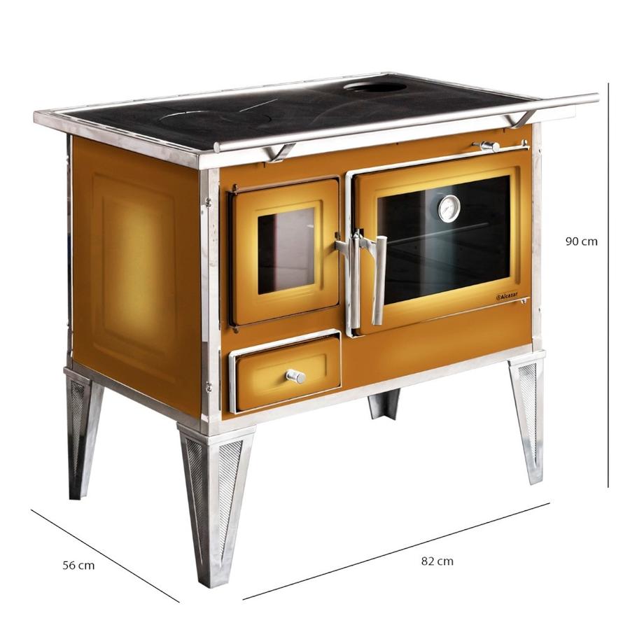 Cocina Leña Alcázar 82X56 L80 Con Kit Caño 5