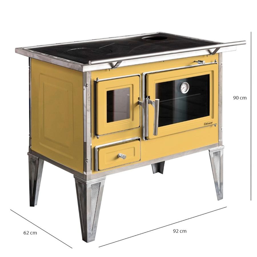 Cocina Leña Alcázar 92X62 L90 Con Kit Caño 6