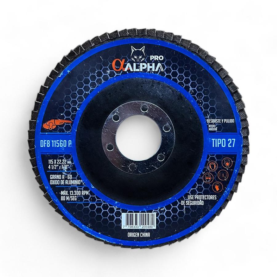 Disco Flap Alpha Pro Grano A60 4 1/2" Café