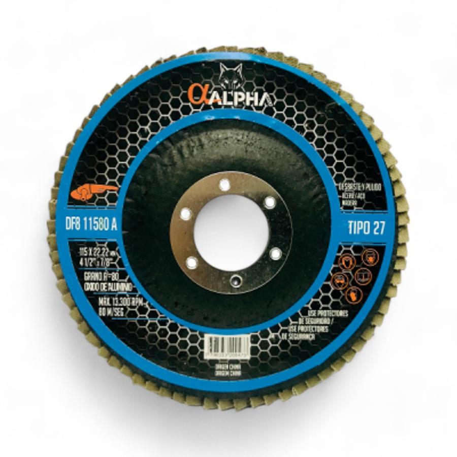 Disco Flap Alpha Pro Grano A80 4 1/2" Café
