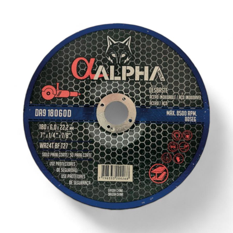 Disco De Desbaste Alpha Pro 7" 6 Mm Acero Inoxidable