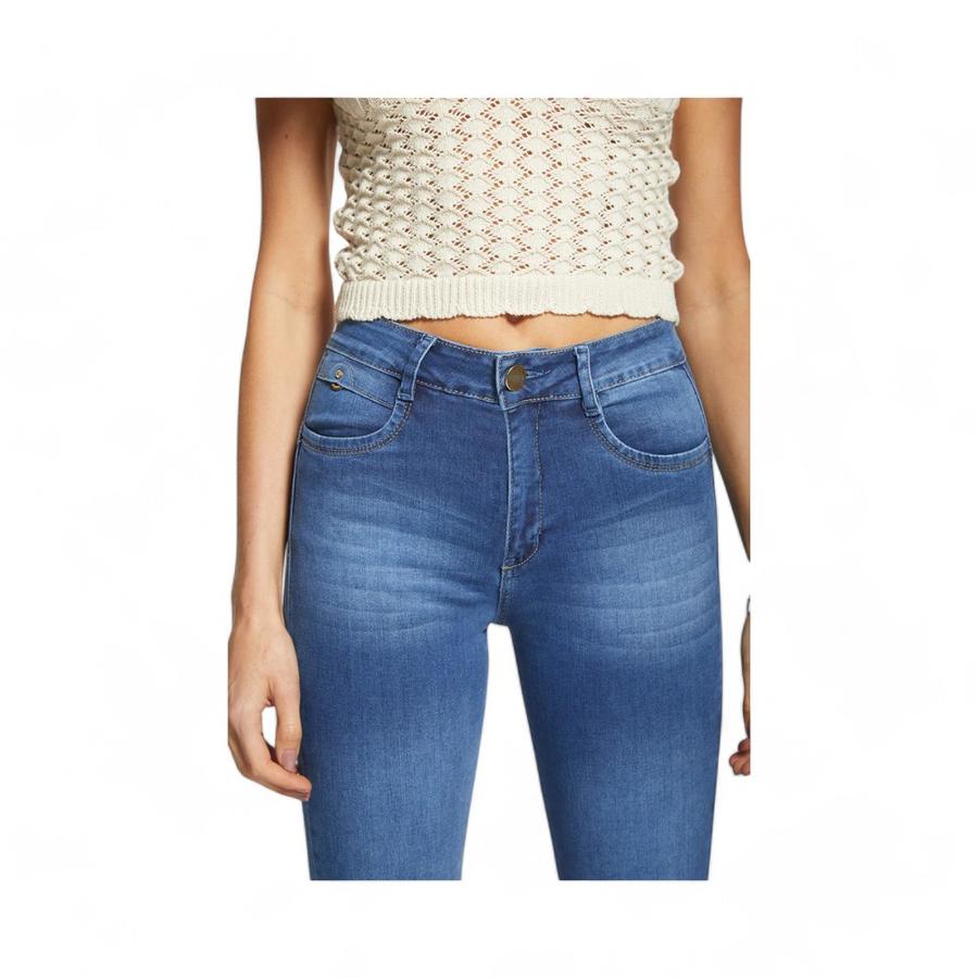 Jeans Mujer Amalia Jeans 2793 Push Up Flare Azul