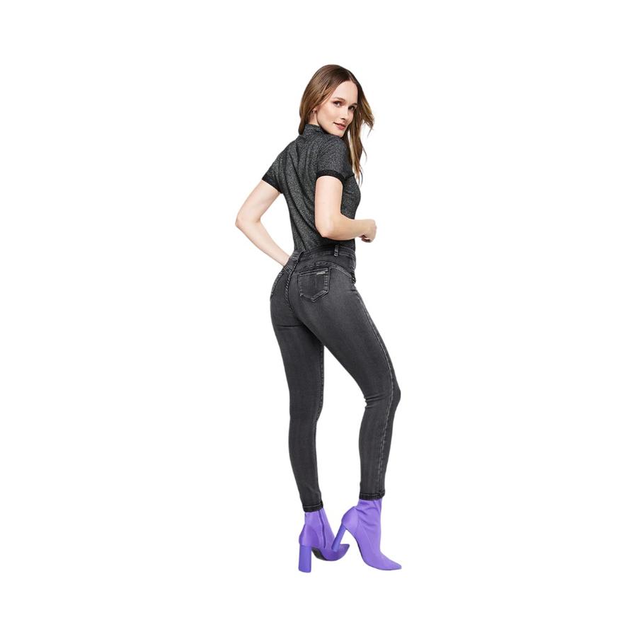 Jeans Pitillo Push Up Mujer Amalia High Waist Gris
