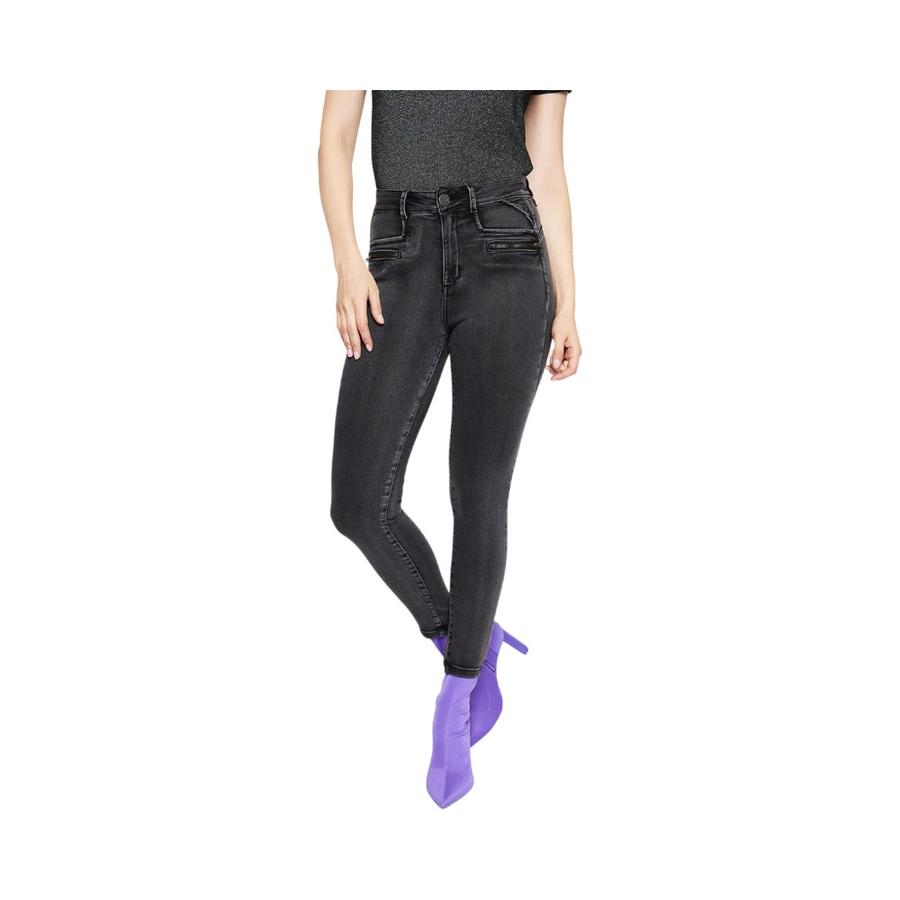 Jeans Pitillo Push Up Mujer Amalia High Waist Gris
