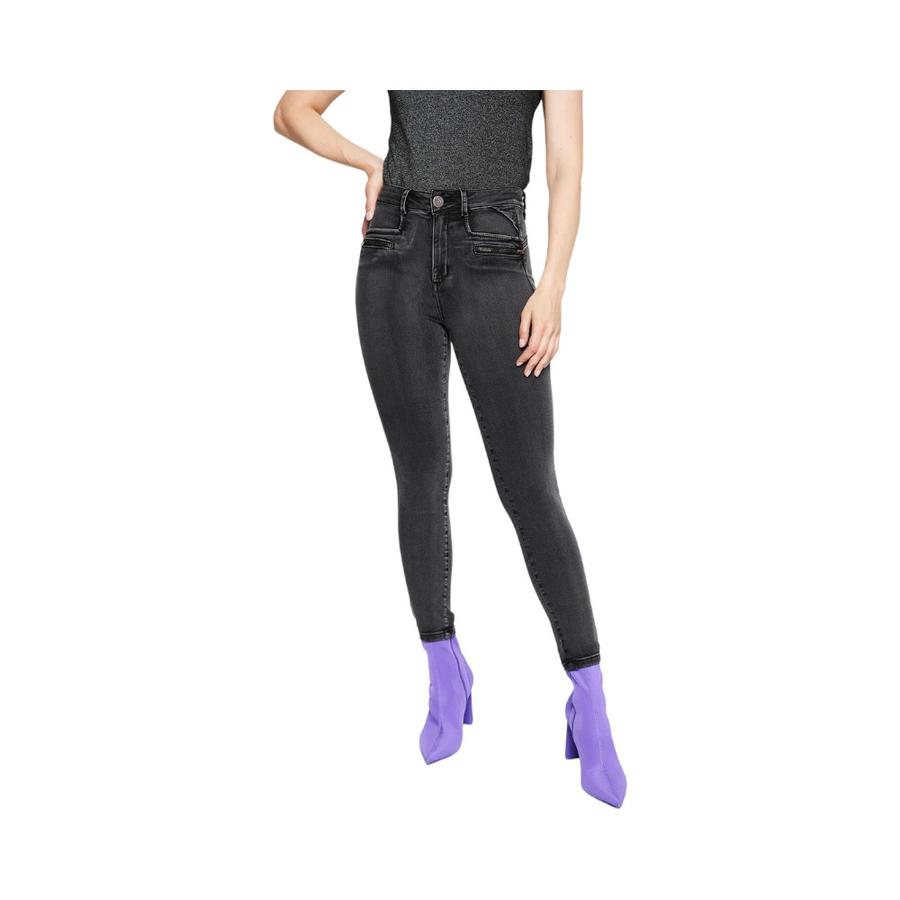 Jeans Pitillo Push Up Mujer Amalia High Waist Gris