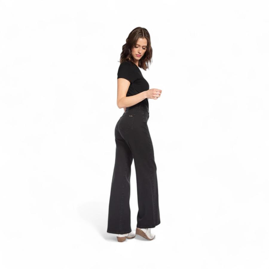 Jeans Mujer Amalia Jeans 4254 Wide Leg Negro