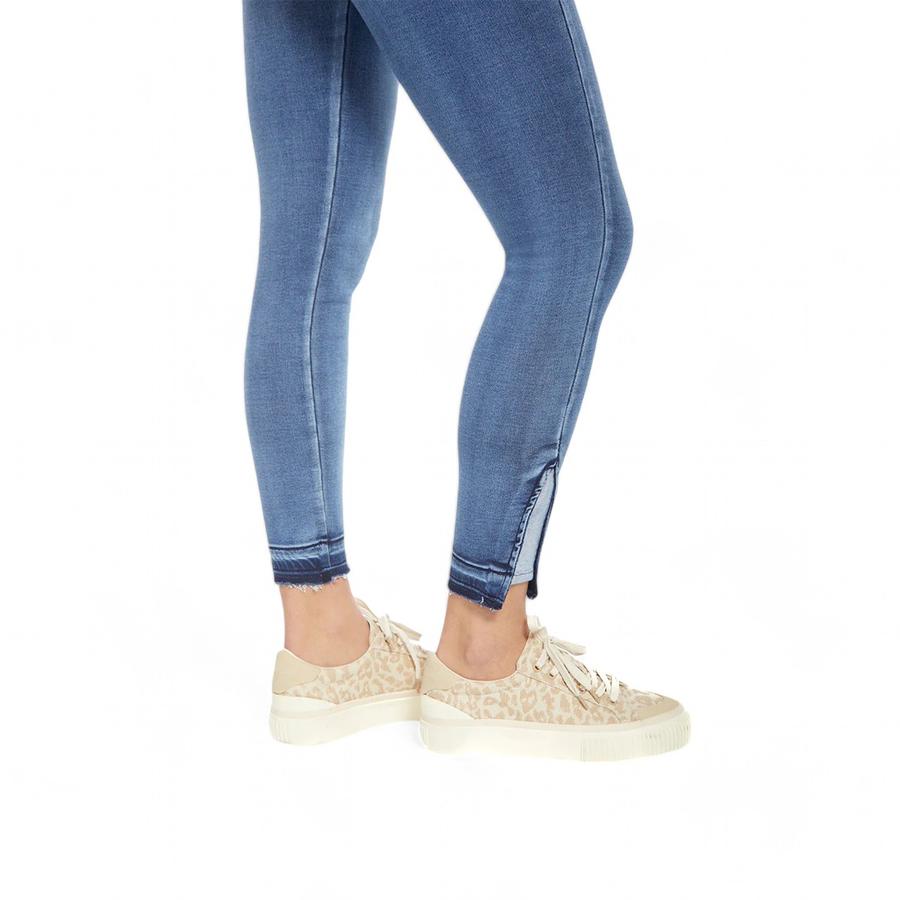 Jeans Pitillo Push Up Mujer Amalia High Waist Azul