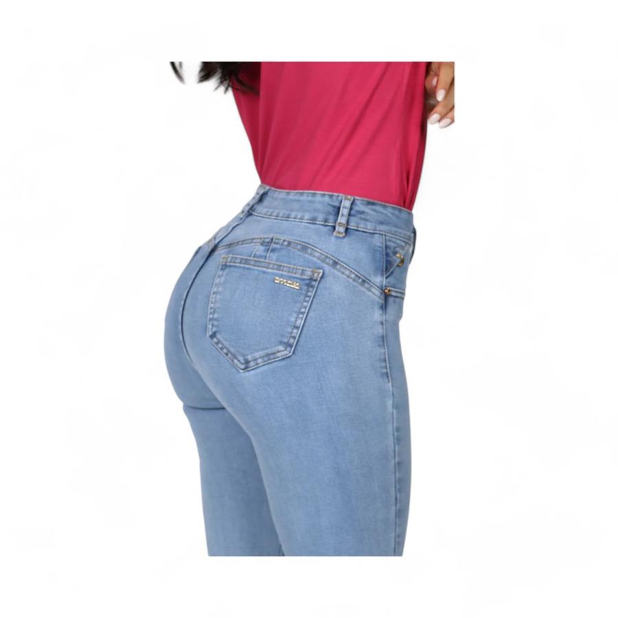 Jeans Mujer Amalia Jeans 4825 Push Up Pitillo Celeste