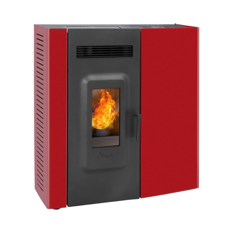 Estufa a Pellet Amesti Slim 9000 Rojo
