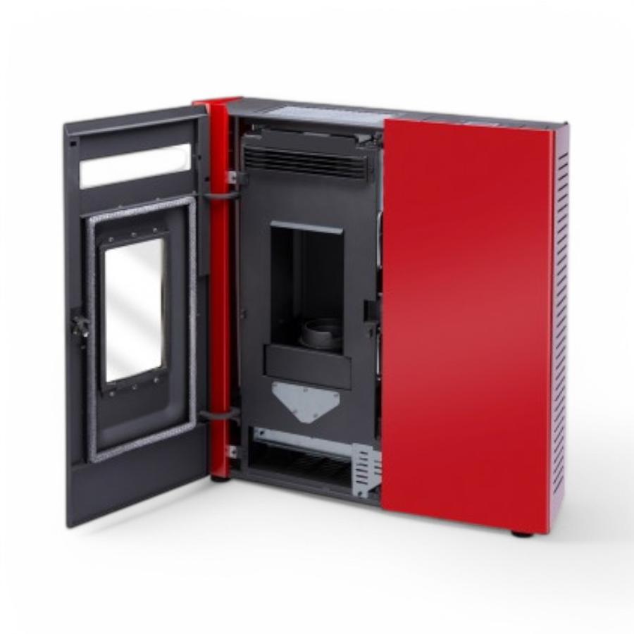 Estufa a Pellet Amesti Slim 9000 Rojo
