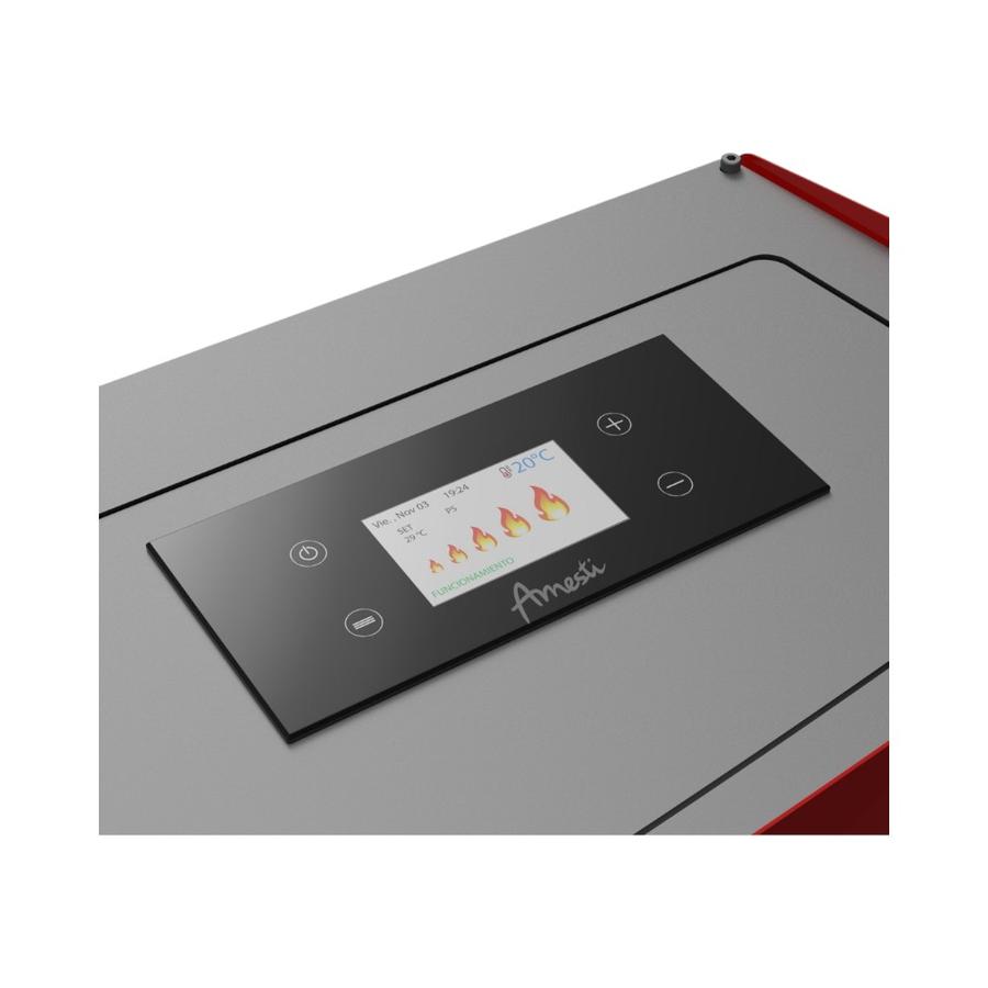 Estufa a Pellet Amesti Slim 9000 Rojo
