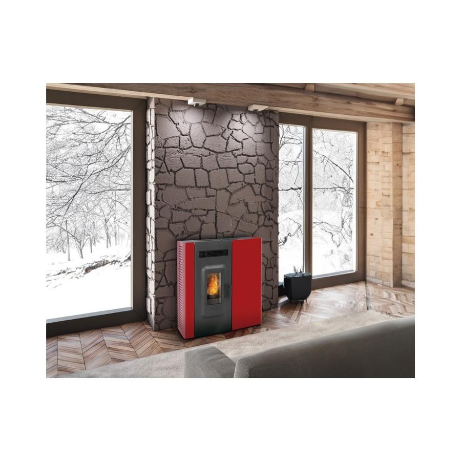 Estufa a Pellet Amesti Slim 9000 Rojo