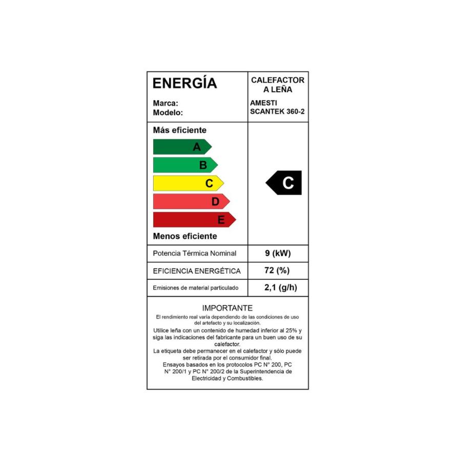 Calefactor A Leña Amesti Scantek 360