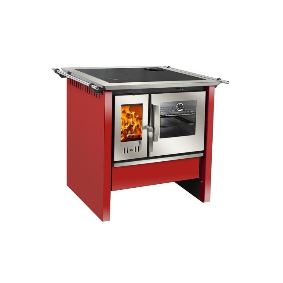 Cocina A Leña Amesti Allegra Rojo