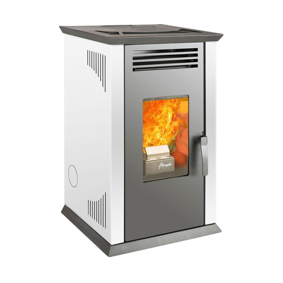 Estufa a Pellet Amesti Italy 8100 Plus Blanca