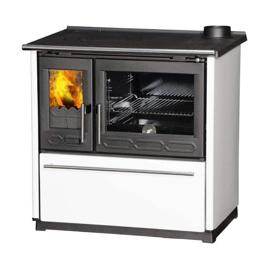 Cocina Leña Amesti Altima Combustion Lenta Blanca