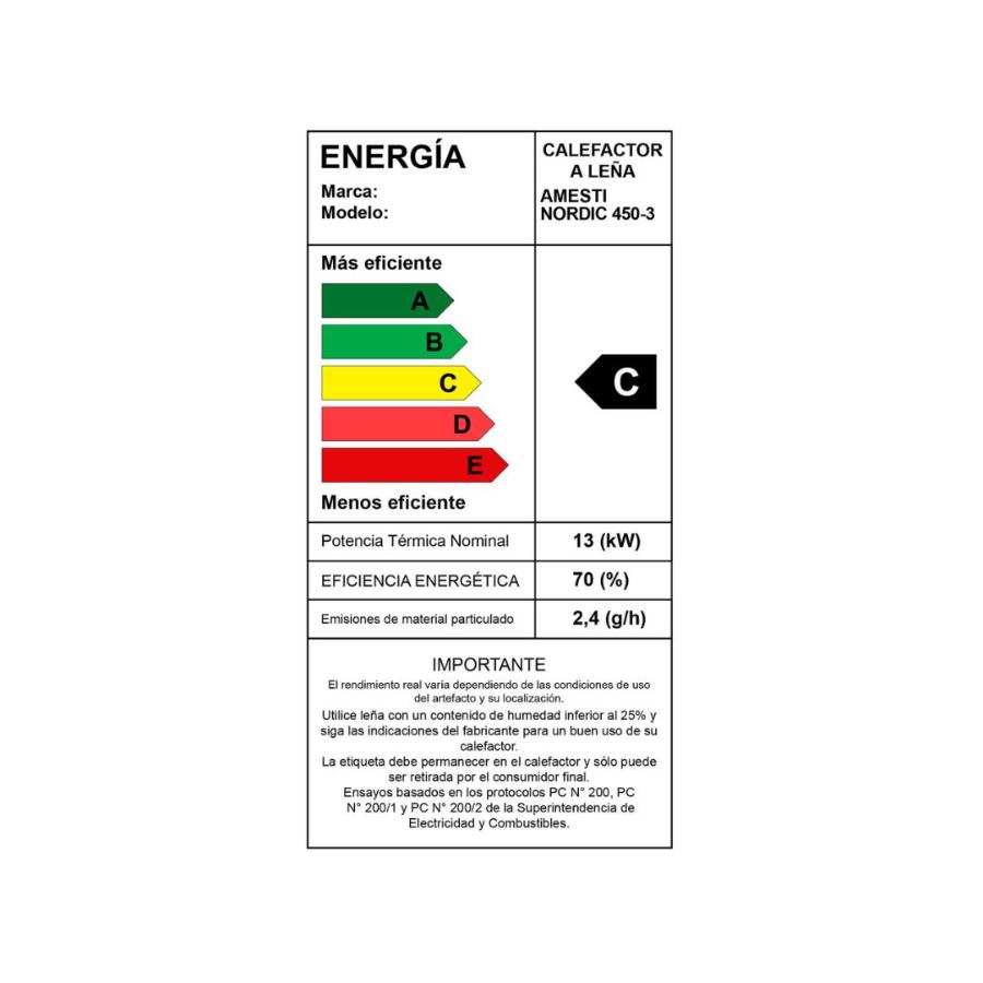Calefactor A Leña Amesti Nordic 450