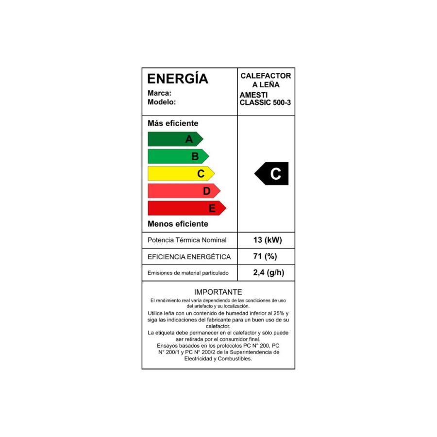 Calefactor Lena Amesti Classic 500 Gris