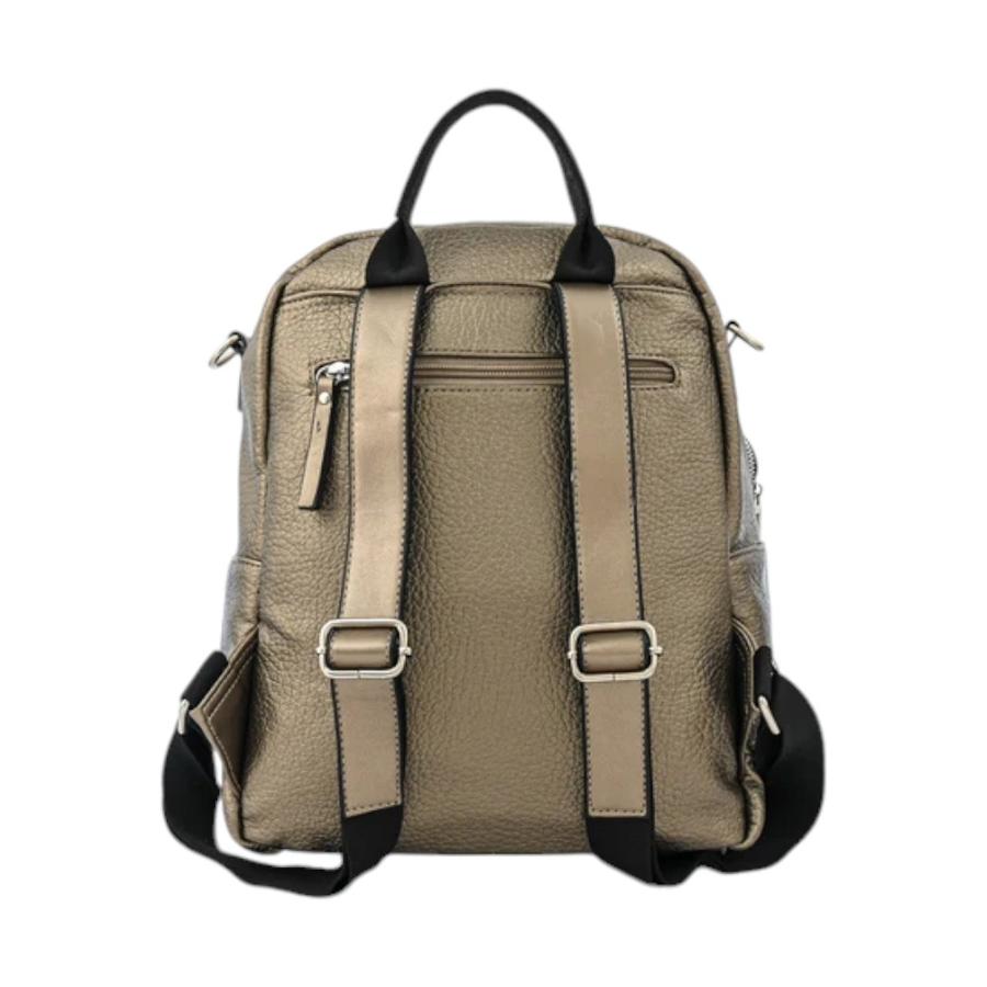 Mochila Grande Mujer Amphora Deva Plateado Oscuro