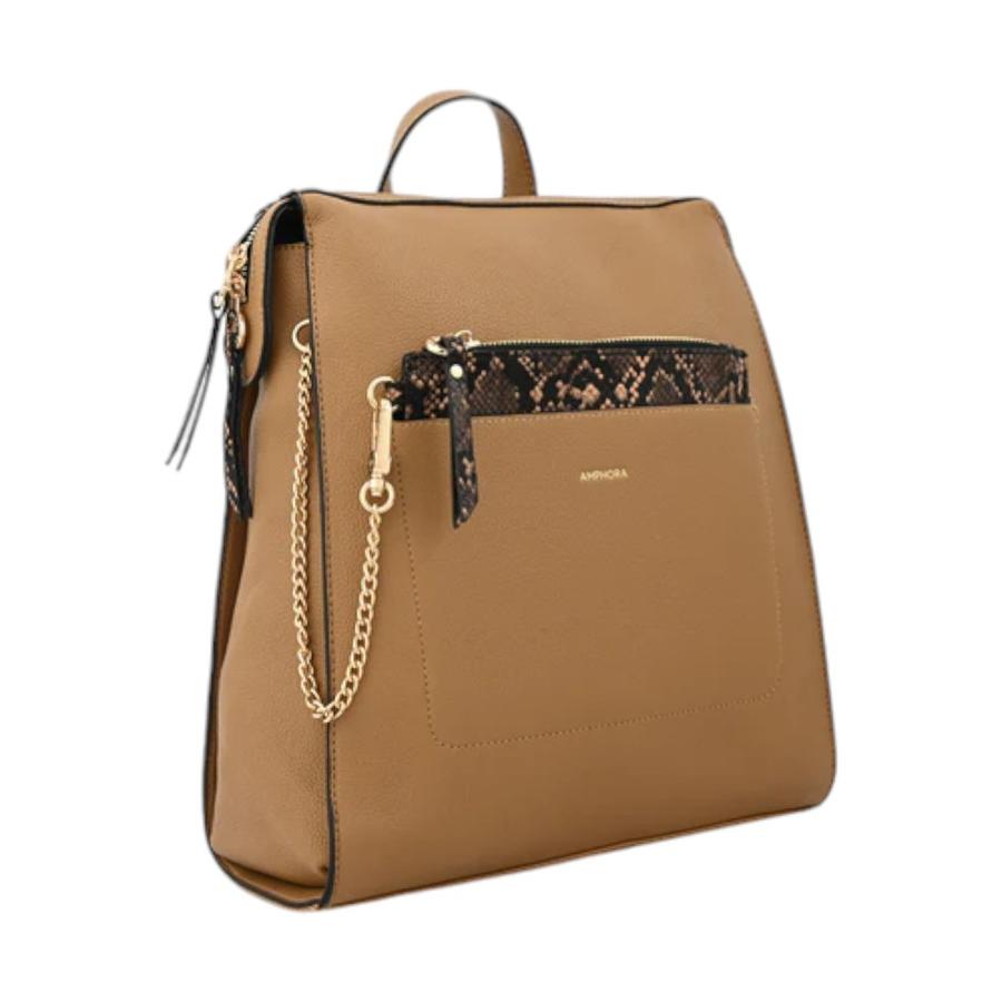 Mochila Mediana Mujer Amphora Nuria Camel