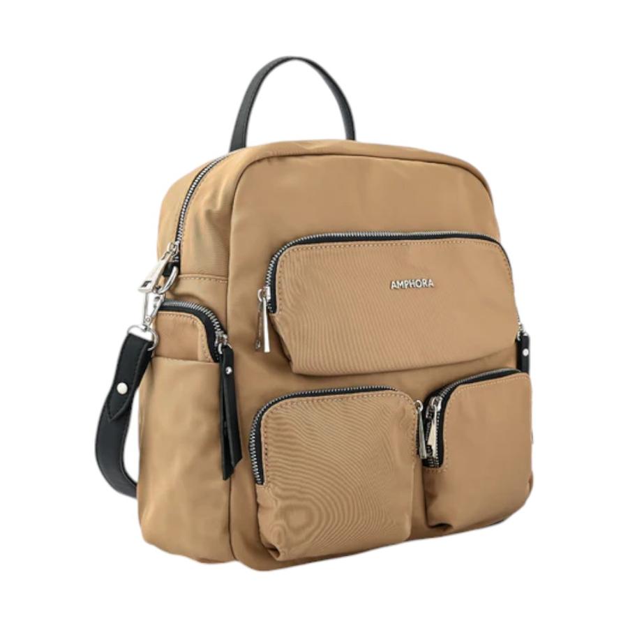 Mochila Mediana Mujer Amphora Naty Beige