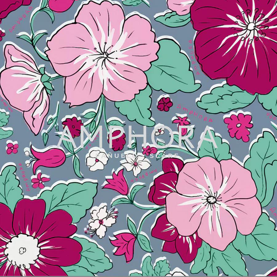 Pañuelo Grande Mujer Amphora Narcisa Denim Multicolor