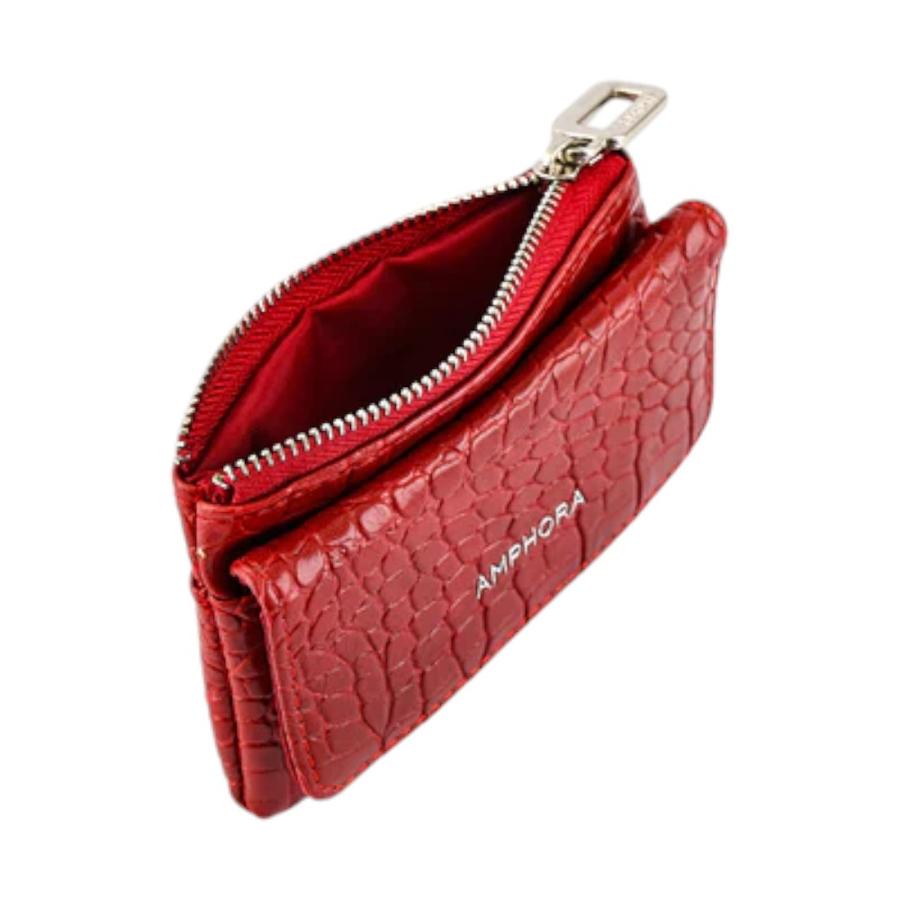 Monedero Rectangular Mujer Amphora Croccos Rojo