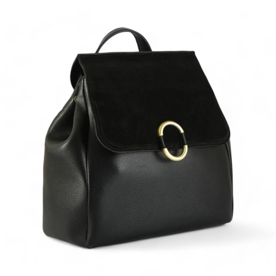 Mochila Mujer Amphora Dubois Tapa Pequeña Negro