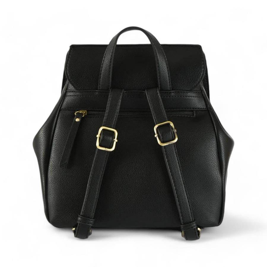 Mochila Mujer Amphora Dubois Tapa Pequeña Negro
