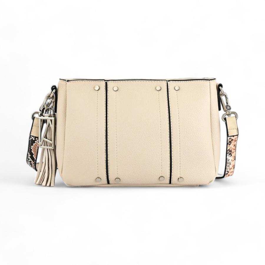 Cartera Bandolera Pequeña Mujer Amphora Leroy Blanco