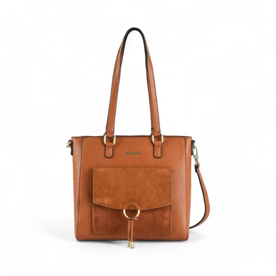 Cartera Mediana Mujer Amphora Dos asas Lya Café