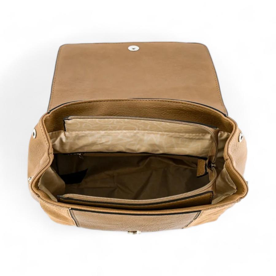 Mochila Tapa Mediana Mujer Amphora Roux Taupe