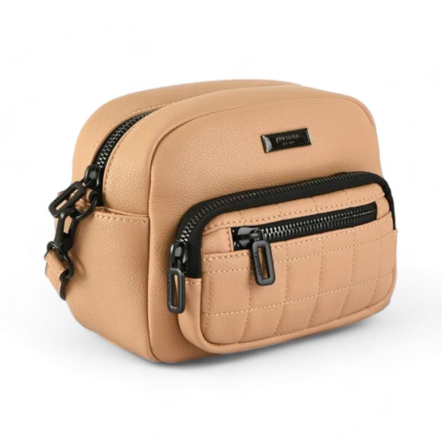 Cartera Bandolera Pequeña Mujer Amphora Lambert Beige