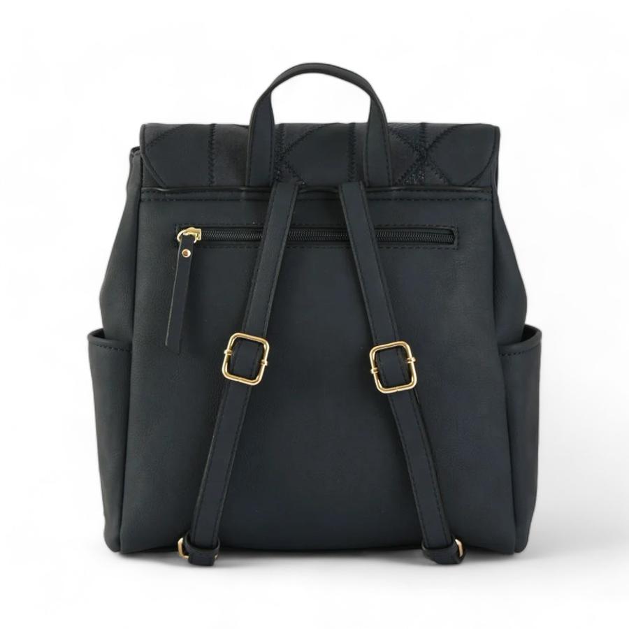 Mochila Mujer Amphora Bonet Tapa Mediana Azul Oscuro