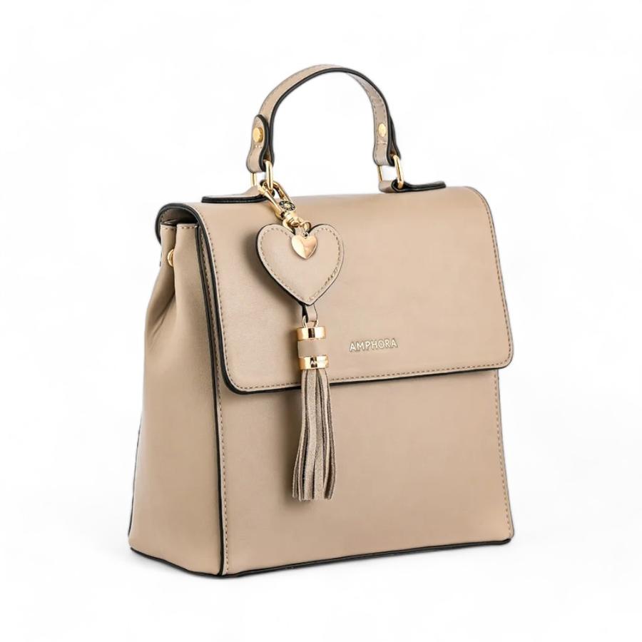 Mochila Tapa Pequeña Mujer Amphora Roy Taupe