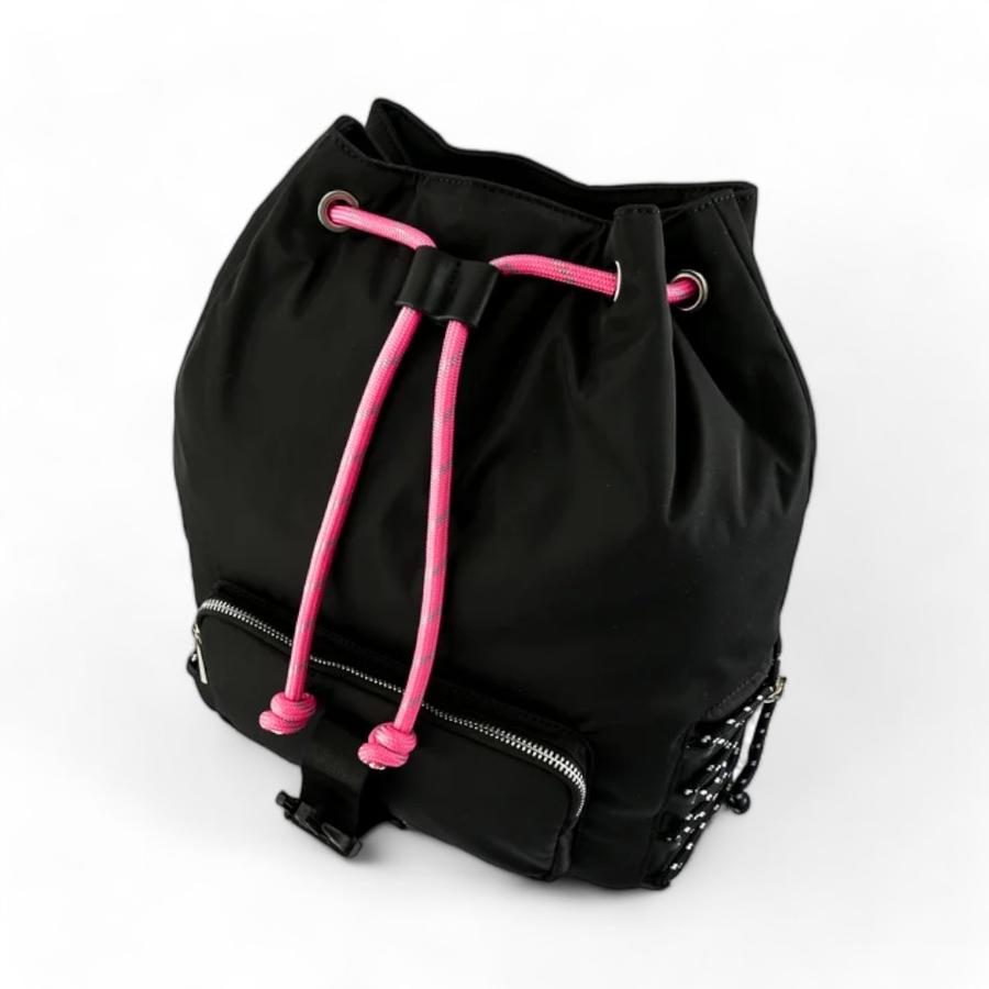 Mochila Tapa Grande Mujer Amphora Soleil Negro