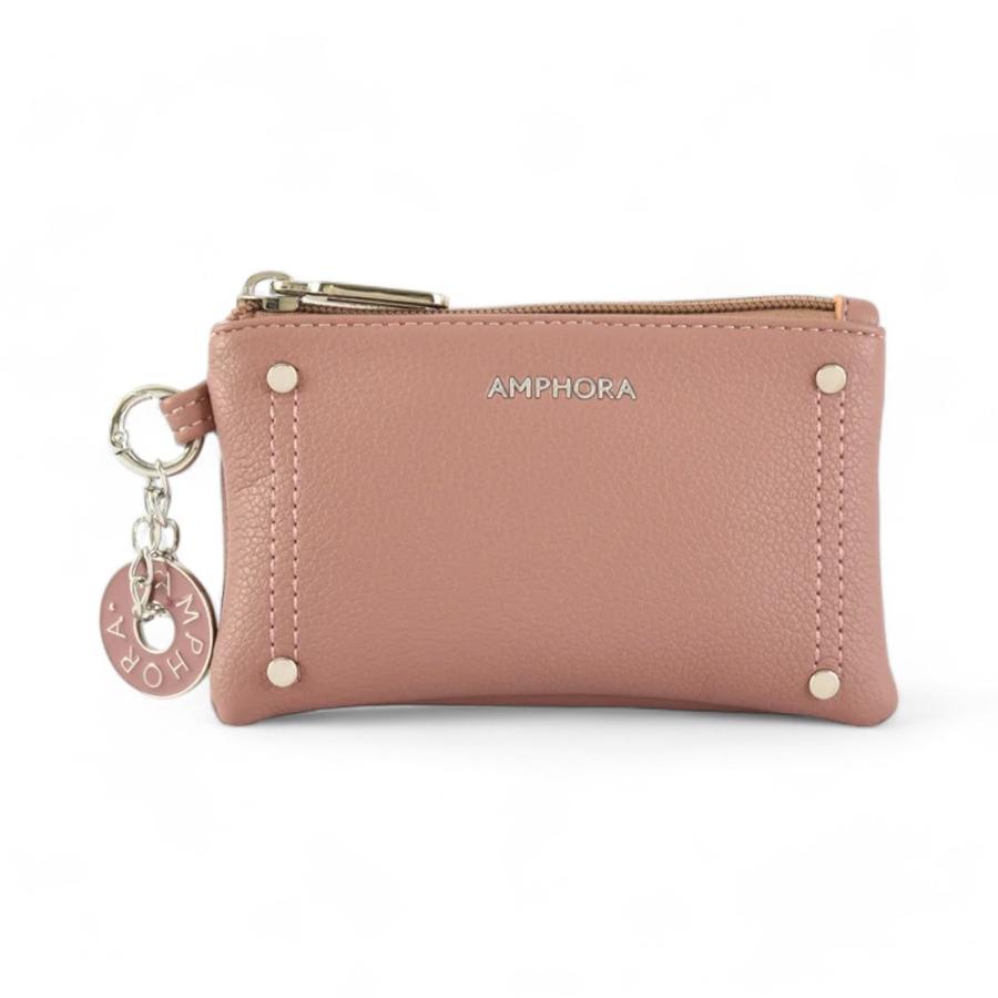 Monedero Mujer Amphora Rectangular Alina Rosado