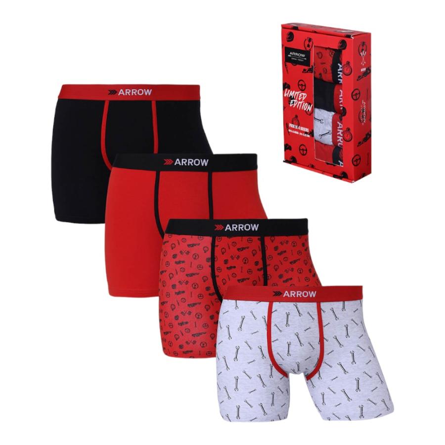 Pack 4 Boxer Arrow Design Multicolor