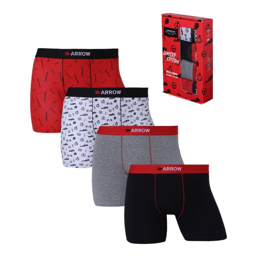 Pack 4 Boxer Arrow Design Multicolor