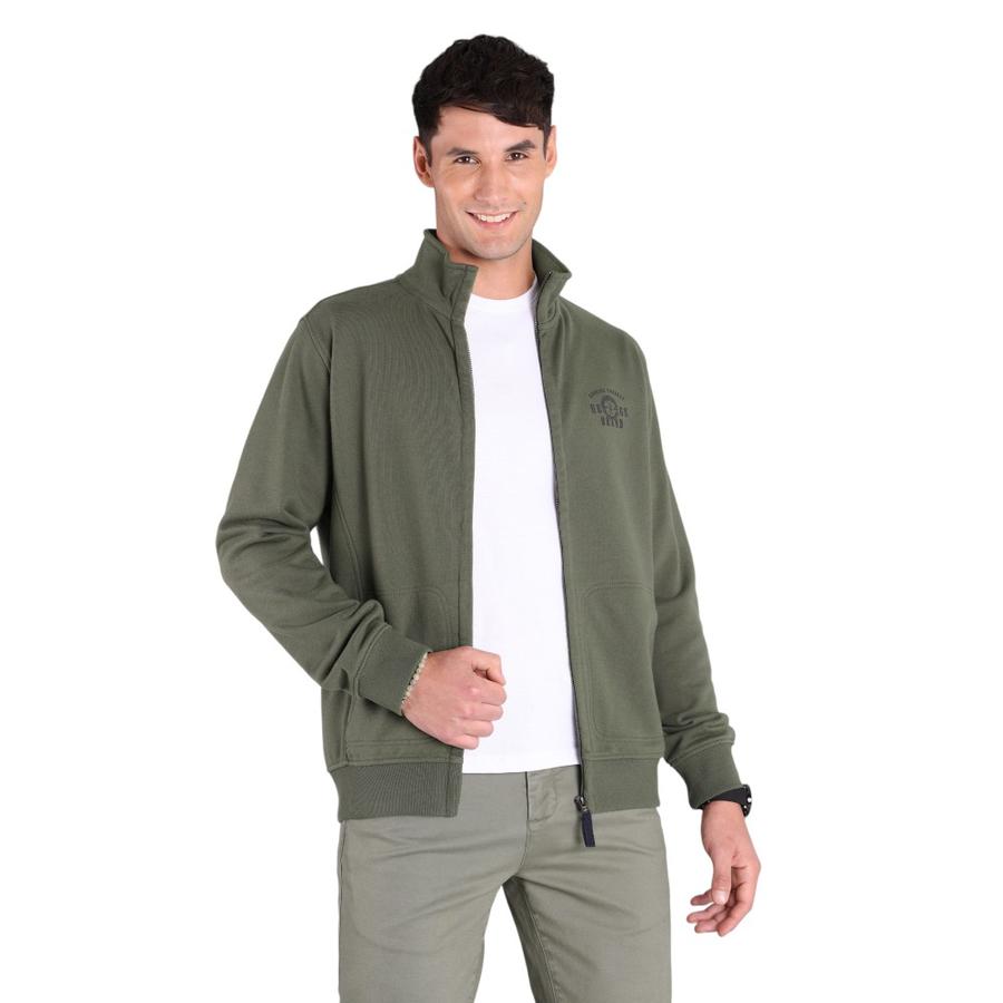 Poleron Full Zipper Hombre Arrow Verde