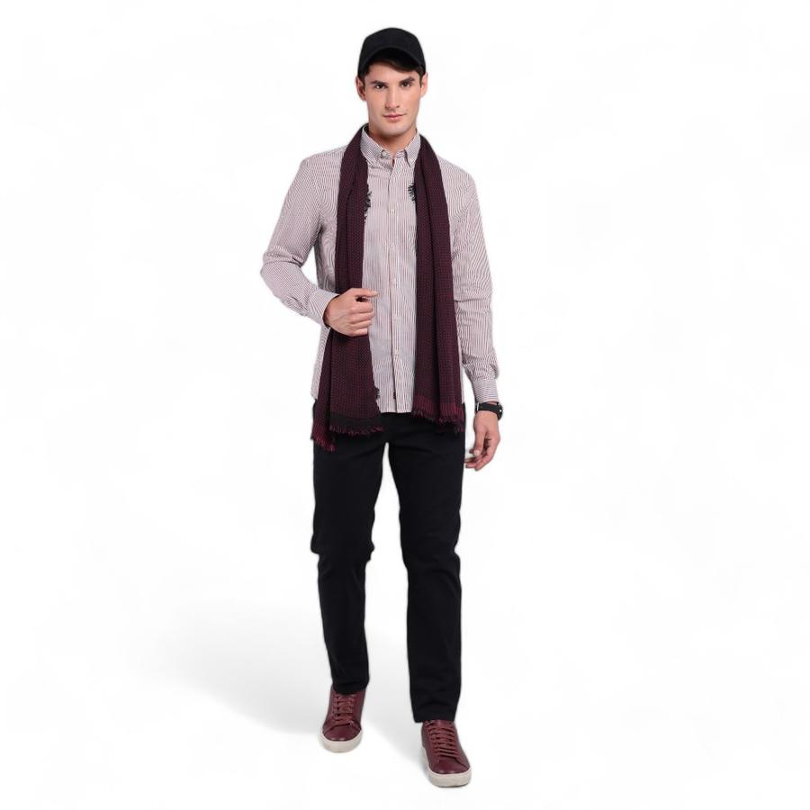 Camisa Rayas Hombre Arrow Rojo