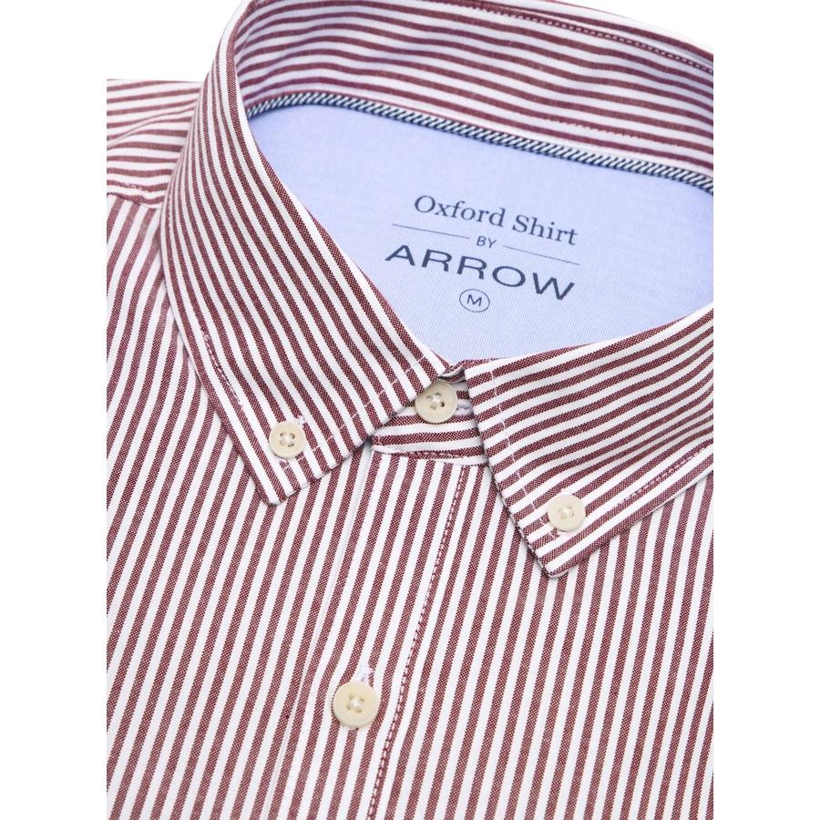 Camisa Rayas Hombre Arrow Rojo