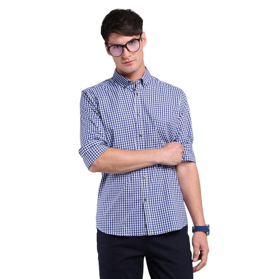 Camisa Cuadros Hombre Arrow Azul