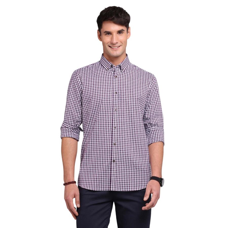 Camisa Cuadros Hombre Arrow Morado