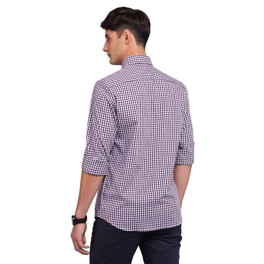 Camisa Cuadros Hombre Arrow Morado